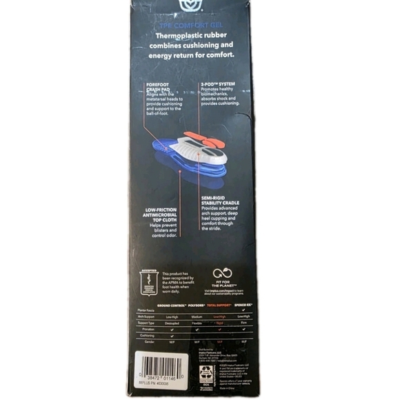 Spenco Total Support Gel Insoles Men's 14 - 15.5 NEW Metatarsal Arch Support - Picture 5 of 7